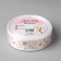 A satin ribbon with embossing "Stars", 25 mm × 18 ± 1 m, white color/gold No. 001