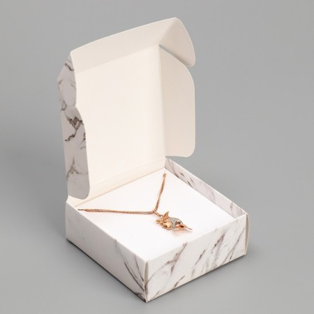 Box for jewelry, packaging, “marble”, 7.5 x 7.5 x 3 cm-4