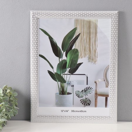 Photo frame plastic 30x40 cm "Silver Crystals" white 1.3x34.4x44.4 cm