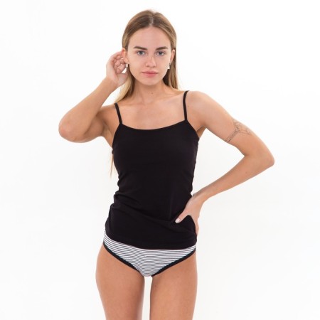 T-shirt female, black color, rr 48