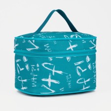 Cosmetic bag with lightning, blue color