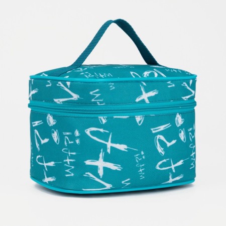 Cosmetic bag with lightning, blue color