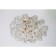 Chandelier Charm 6x60W E27, white, silver 39x39x16 cm