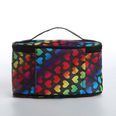 Cosmetic bag with lightning, black color-1