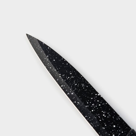 A knife with an anti -wagoning coating of the “marshmallow”, universal, blade 12.5 cm, black color-2