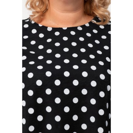 Female blouse, size 56, black color, white-5