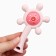 Silicone teething with a rattle "Baby", Pink color, crumb I