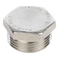 Заглушка STOUT SFT-0025-000001, 1", наружная резьба, никелированная латунь