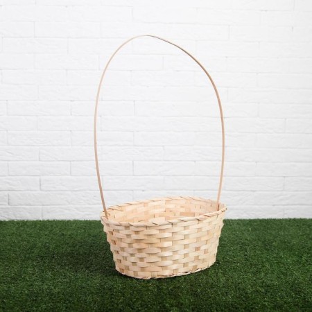 Wicker basket, bamboo, natural color