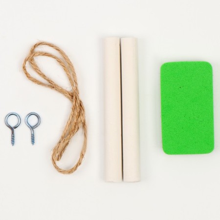 Cretaceous board for drawing and recordings is one -sided, 35 × 25 × 1.5 cm, a set of crayons + sponge-3