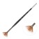 Fan brush, synthetics, gamma "modern" No. 2, short handle, two levels of length