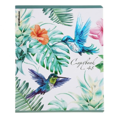 Notebook of 48 sheets in the Erichkrause “Tropical Birds”, matte lamination, an offset block 100%, mix-5