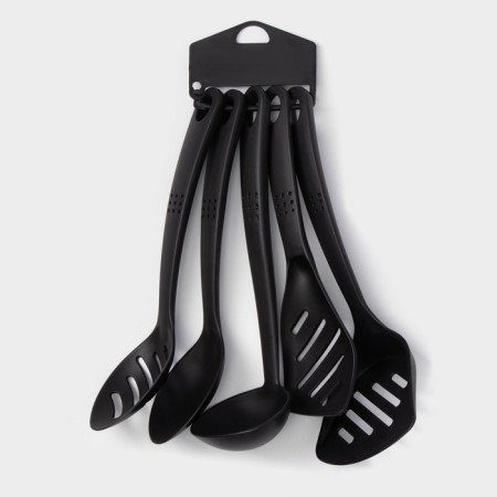 A set of kitchen supplies of the “Point”, 5 objects, Black color-5