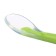 A spoon for a nursery, for the first feeding, in a container, green