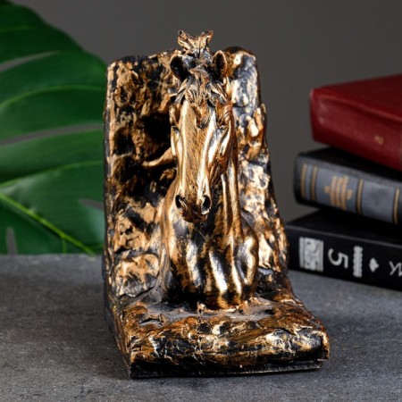 Holder for the books "Horse", 19x11x10cm, bronze-2