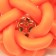 Rubber toy "molecule" with a bell, 4 cm, orange
