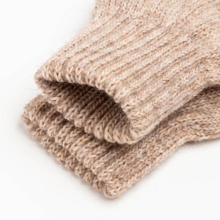 Double children's mittens, beige color, size 14 (6-9 years)-2