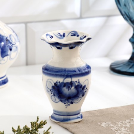 Napotnik "Vazochka", Malaya, Gzhel, Porcelain