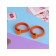 Hair gum "Summer mood", set 2 pcs., Strawberry, 3.5 cm, orange