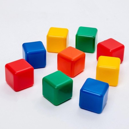 Set of colored cubes, 9 pieces, 4 × 4 cm-5