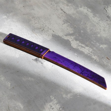 Wooden souvenir "Tanto knife" Violet-4