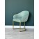 SHELL chair, 56 × 63 × 83 cm, Aquamarine color, gold frame