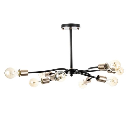 Ripley chandelier 8he27 40w black and gold 60x60x40 cm-4