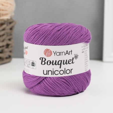 Yarn "Bouquet Unicolor" 100% cotton 200m/100g (3213 lilac)
