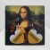 Acryl Earrings "Beer", yellow-white color