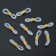 Gum for chains/laces for glasses (set 10 pcs.), The color is transparent in gold