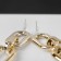 Earrings Metal "Chain" ovala, 3 links, color gold