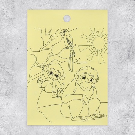 Paper stickers "animals", with coloring on the back, 11 × 15.5 cm-2