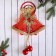 Decoration New Year's "Bell Forest Tale" 23x25 cm, red-gold