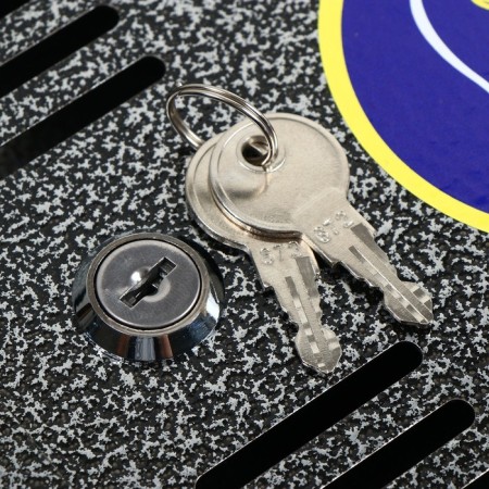 Mailbox with a lock, horizontal "wide", silver-10