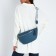 Bag Cross-Bodi with a zipper, blue color