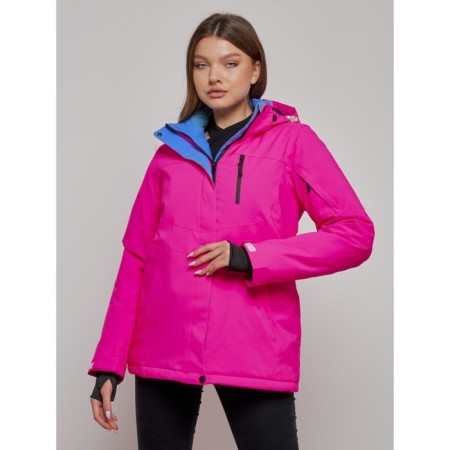 Ski jacket female, size 42, pink color-2