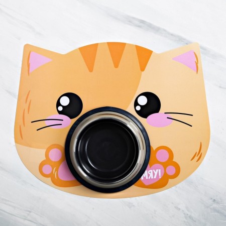 Rug under the bowl "Miau!" 35x28 cm-1