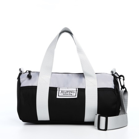 Youth bag with zipper, black color-1