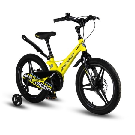 Bicycle 18 ’’ maxiscoo Space Deluxe, color yellow matte-1