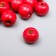 Beads for creativity wood "red" set 30 g 1x1 cm