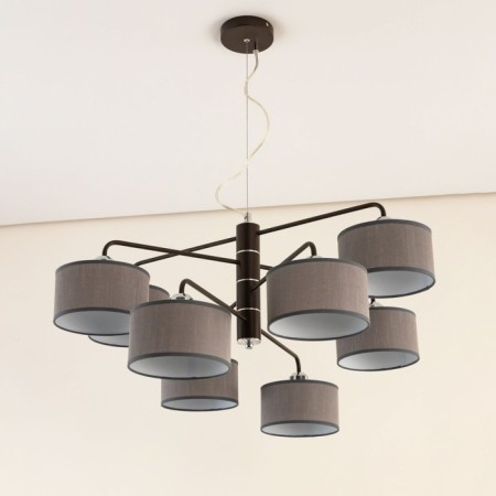 Suspended chandelier Citilux "Form" CL428281, 82x82x45 cm, 8x60W, E27, brown color-8