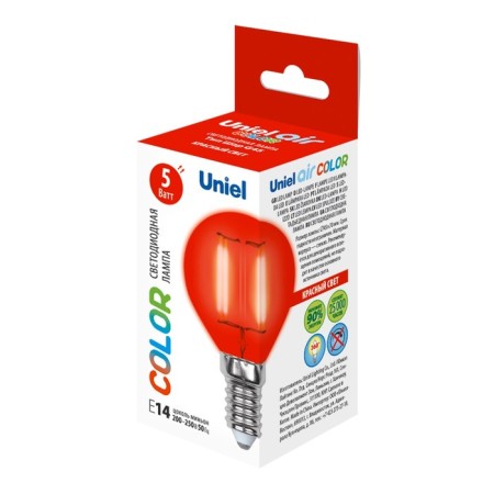 LED LED Uniel, E14, 5 W, red glow-5