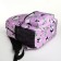 School backpack on lightning, 3 outer pockets, lilac color
