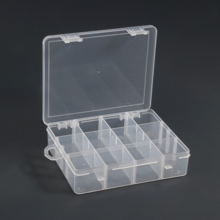 Organizer for decor, with a suspension, mobile cells, 12 cells, 13.8 × 11.3 cm, the color is transparent-2