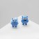 Emalya earrings "Montrustics" Yeti, Blue Color