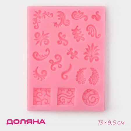 Mold Dolyana "Mix Patterns", Silicon, 13 × 9.5 cm, Mix color