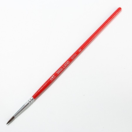 Brush for drawing from hair protein Round No. 1 short handle-1