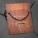 Unisex “Sword” Carved, Color Black Silver on a Black Cord, 41 cm