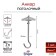Anchor "Tundra", ceiling, folding, spring, with a hook, white zinc, m4