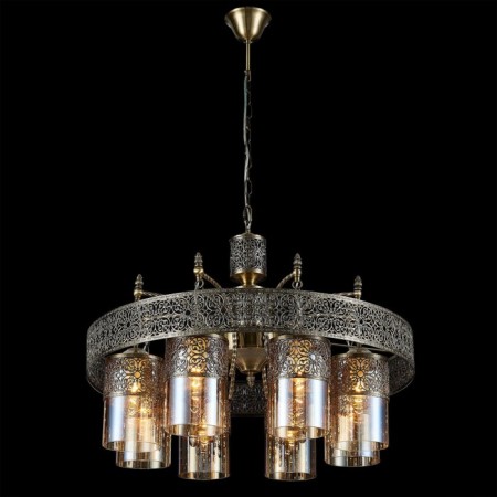Suspended chandelier Citilux "emir" CL467183, 69x69x54 cm, 8x75W, E27, brown color-1